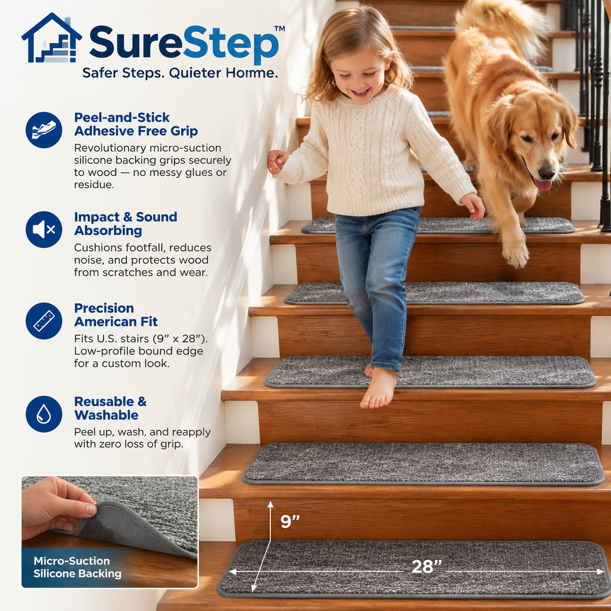Zephtuft™ SureStep Architectural Stair Treads