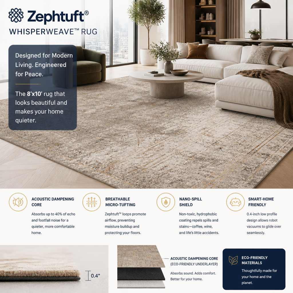 Zephtuft™ WhisperWeave Acoustic Area Rug